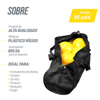 Baliza (slalom) com base de plástico Velden - cnj com 5 und - com bolsa - Amarelo