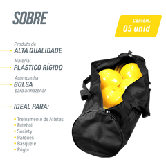 Baliza (slalom) com base de plástico Velden - cnj com 5 und - com bolsa - Amarelo