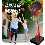 Tabela de basquete infantil móvel com poste, tabela e aro Pista e Campo