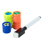 Prancheta tática magnética com caneta para treinamento de futsal Pista e Campo - Modelo pasta preta