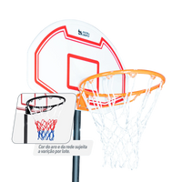 Tabela de basquete infantil juvenil móvel com poste, quadro de plástico e aro Velden