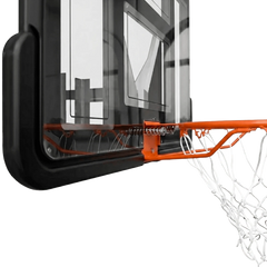 Tabela de basquete de parede quadro transparente de 110x74cm com aro e rede Velden