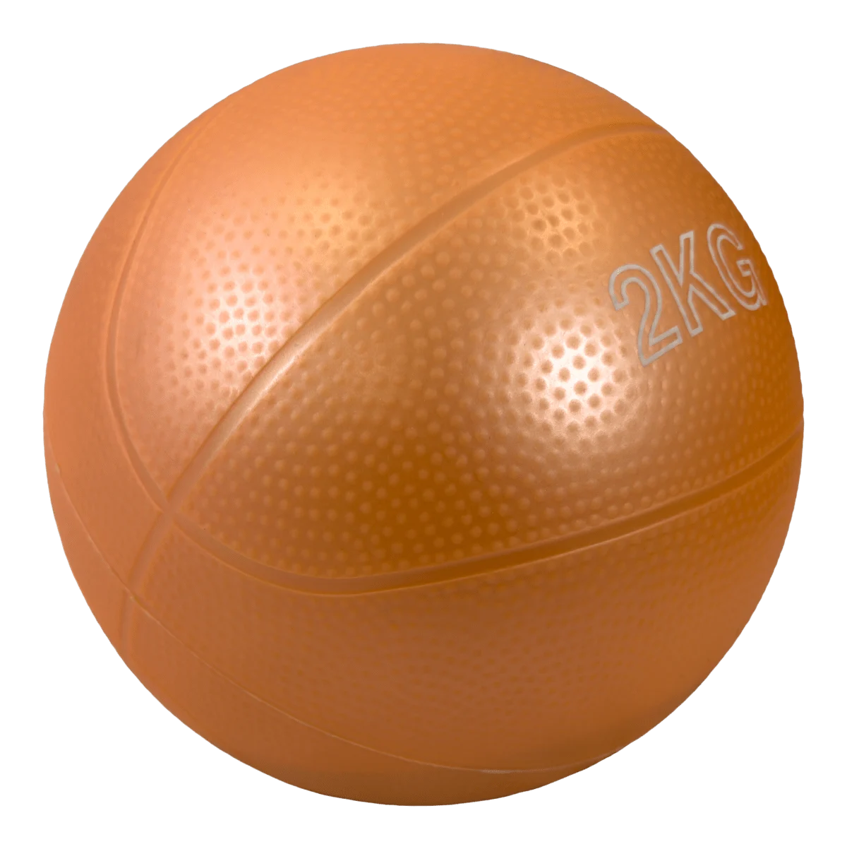 Bola de exercícios (medicine ball econômica) de pvc com areia 2kg laranja Pista e Campo