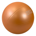 Bola de exercícios (medicine ball econômica) de pvc com areia 2kg laranja Pista e Campo