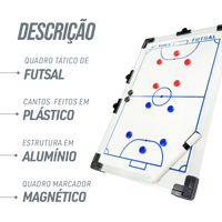 Quadro tático para treinamento esportivo futsal 45x30cm Vinex