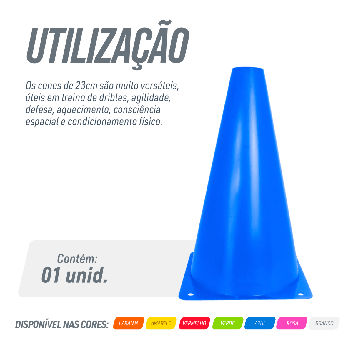 Cone de sinalização de plástico 23cm Velden - Verde