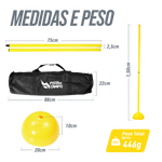 Baliza (slalom) com base de plástico Velden - cnj com 5 und - com bolsa - Amarelo