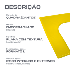 Marcadores de quadra cantos Velden - Amarelo