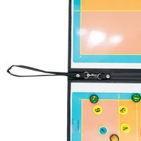 Prancheta tática magnética com caneta para treinamento de voleibol Pista e Campo - Modelo pasta preta