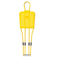 Boneco barreira para treinamento de falta no futebol de aço reclinável premium Velden - Vermelho