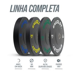 Anilha Olímpica Bumper para Crossfit e LPO 5Kg Envolst