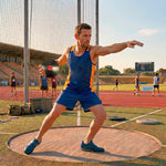 Disco de atletismo de borracha preto com centro colorido 0,60kg Pista e Campo
