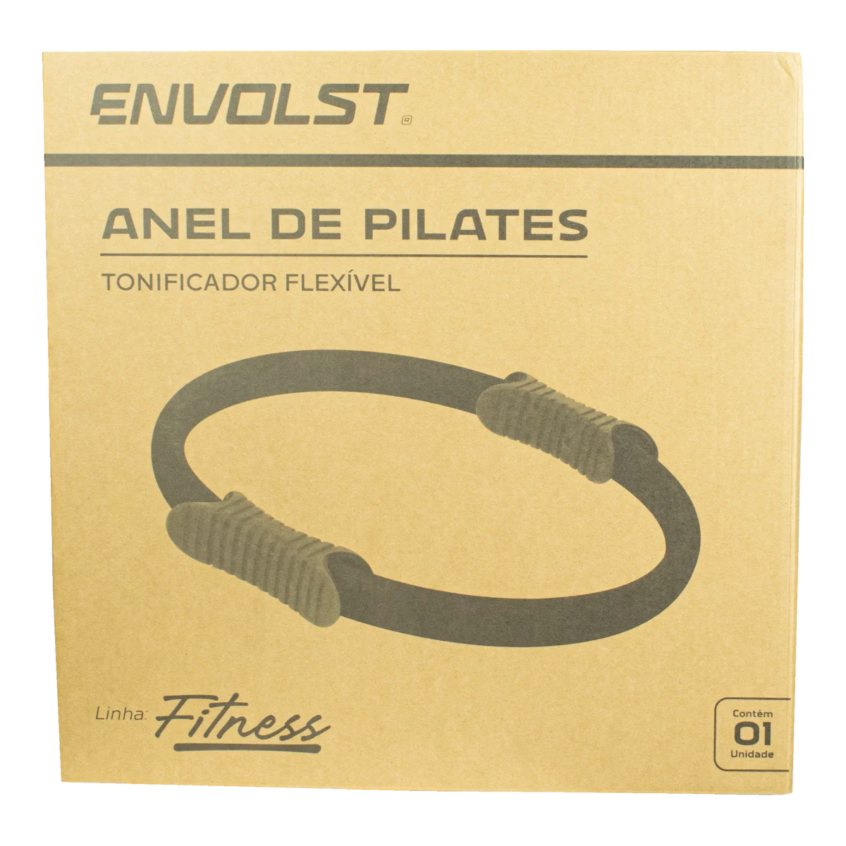 Anel de Pilates Tonificador Flexível Envolst - Verde e Cinza