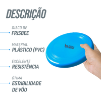 Frisbee de plástico para recreação 22cm econômico Pista e Campo Cor Azul