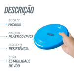 Frisbee de plástico para recreação 22cm econômico Pista e Campo Cor Azul
