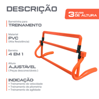 Barreirinha de PVC para treinamento Velden - Largura: 44cm. Altura ajustável (com extensores)