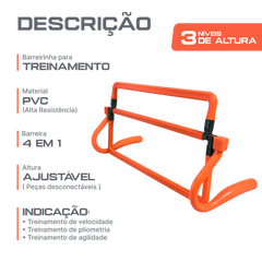 Barreirinha de PVC para treinamento Velden - Largura: 44cm. Altura ajustável (com extensores)