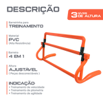 Barreirinha de PVC para treinamento Velden - Largura: 44cm. Altura ajustável (com extensores)