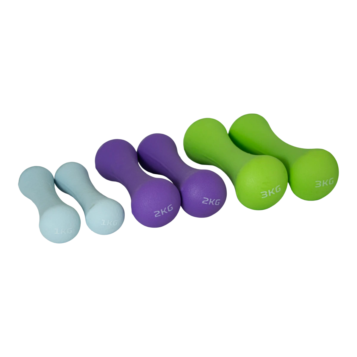 Conjunto 6 Halteres Neoprene 1, 2 e 3kg e Suporte Envolst