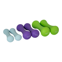 Conjunto 6 Halteres Neoprene 1, 2 e 3kg e Suporte Envolst