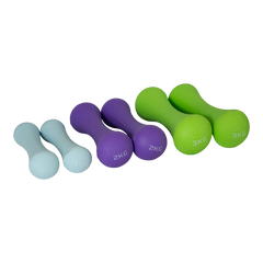 Conjunto 6 Halteres Neoprene 1, 2 e 3kg e Suporte Envolst