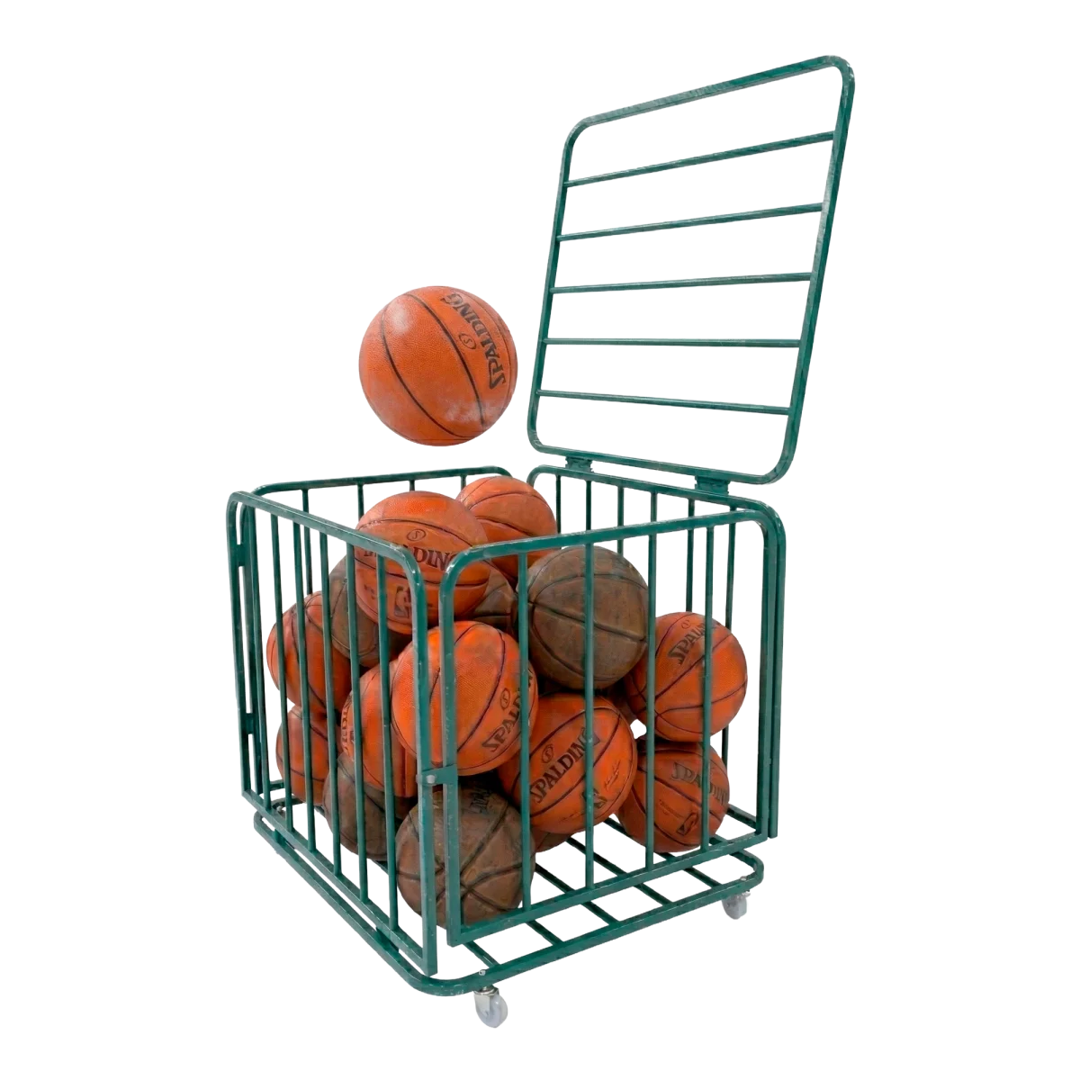 Carrinho guarda volumes de aço para transporte e armazenagem de bolas Pista e Campo