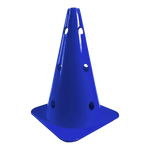 Cone de sinalização 38cm de plástico com furos premium reforçado Pista e Campo - Amarelo