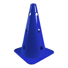 Cone de sinalização 38cm de plástico com furos premium reforçado Pista e Campo - Amarelo