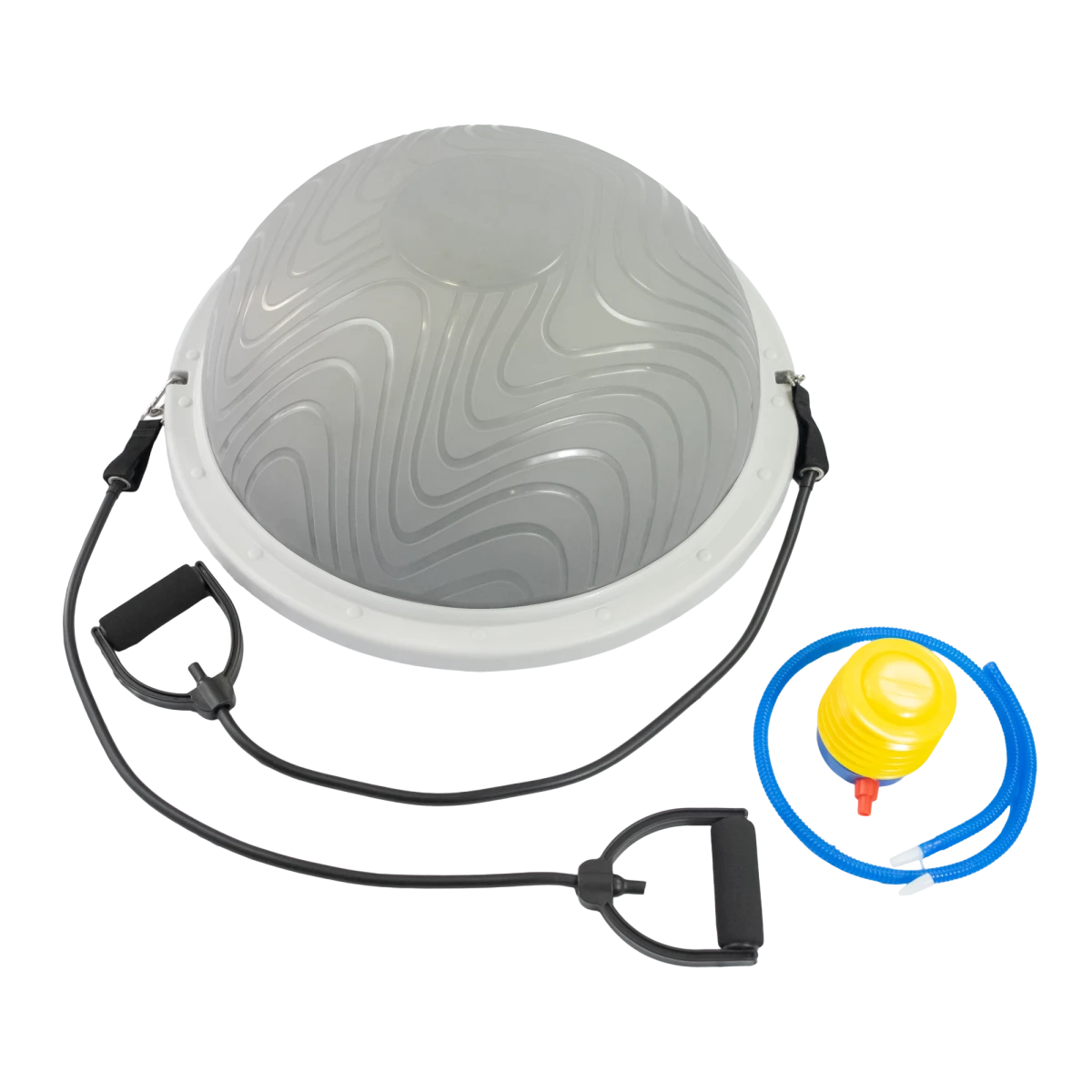 Bosu Meia Bola Inflável 60cm Uso Profissional Alças E Bomba