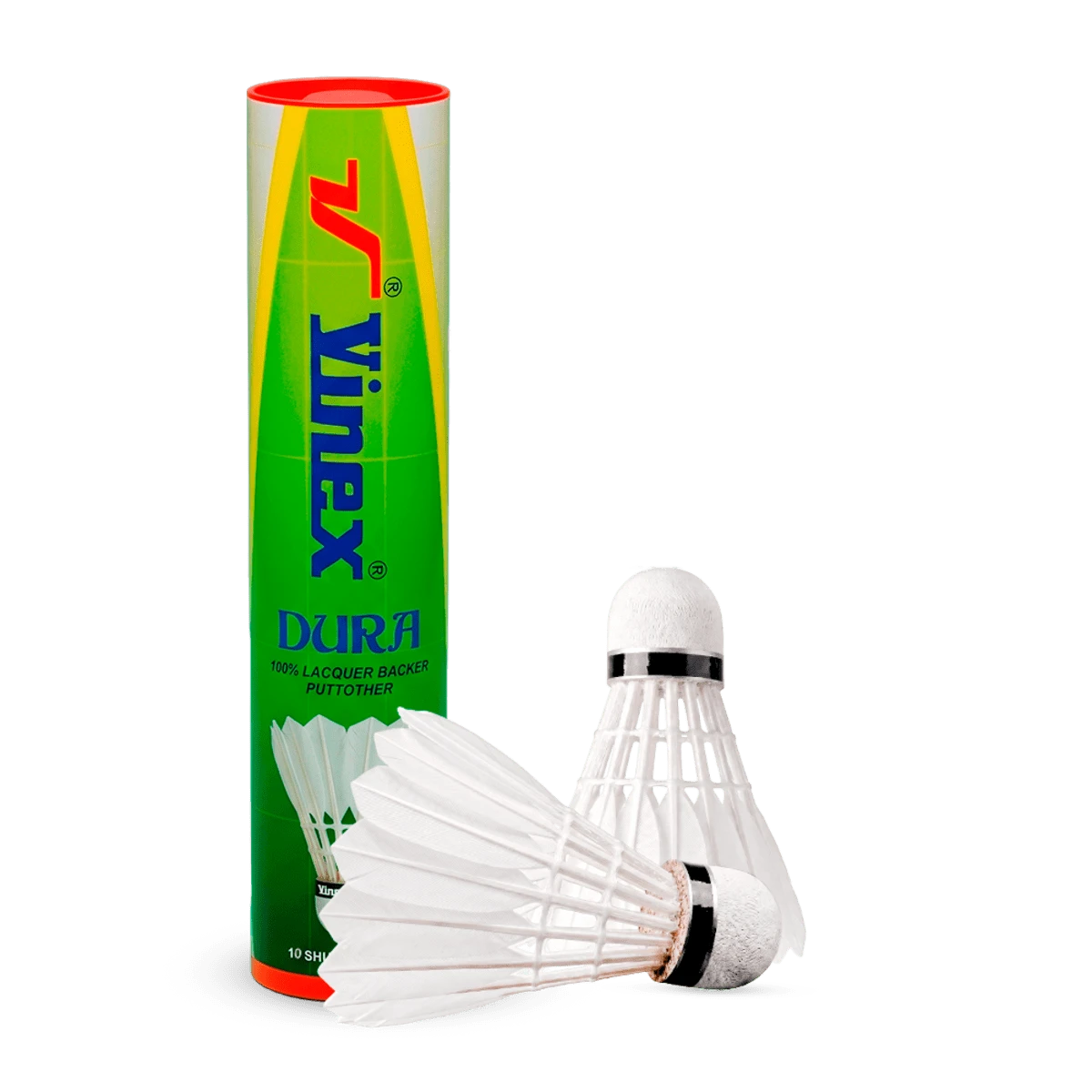 Peteca/volante de badminton com penas Vinex - cnj com 10 und