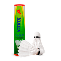 Peteca/volante de badminton com penas Vinex - cnj com 10 und