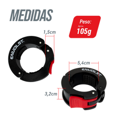 Par de Presilhas 50mm para Barra Olímpica Crossfit LPO Envolst