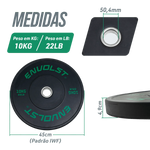 Kit 100kg Anilhas Olímpicas Bumpers Padrão IWF Envolst