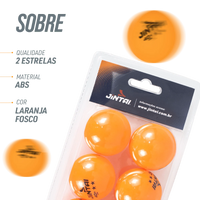 Bolinha de tênis de mesa 2 estrelas Jintai - cnj com 6 und