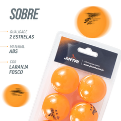 Bolinha de tênis de mesa 2 estrelas Jintai - cnj com 6 und