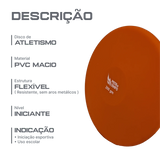 Disco de atletismo de PVC macio 200g Pista e Campo