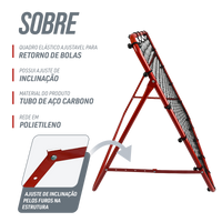 Quadro elástico de aço para retorno de bolas 1x1m Velden