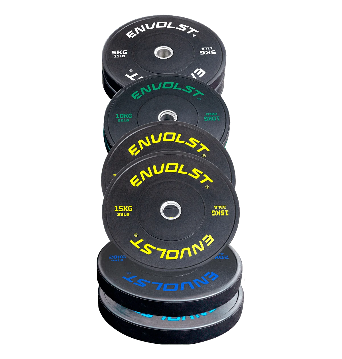 Kit 100kg Anilhas Olímpicas Bumpers Padrão IWF Envolst