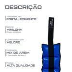 Tornozeleira caneleira em vinilona azul profissional 7kg Envolst - par
