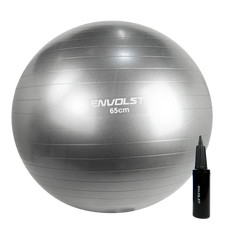 Bola Suíça Gym Ball 65cm Anti Estouro Envolst - Cinza