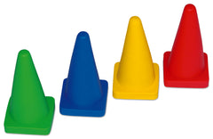 Minicone de desbalizamento 10cm IAAF Vinex - conjunto com 4 und