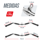 Puxador W 76cm Pulley Cromado Maciço com Giro Envolst