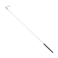 Estilete Ginástica Rítmica Fibra Vidro 60cm Branco Gracios - Empunhadura Preta