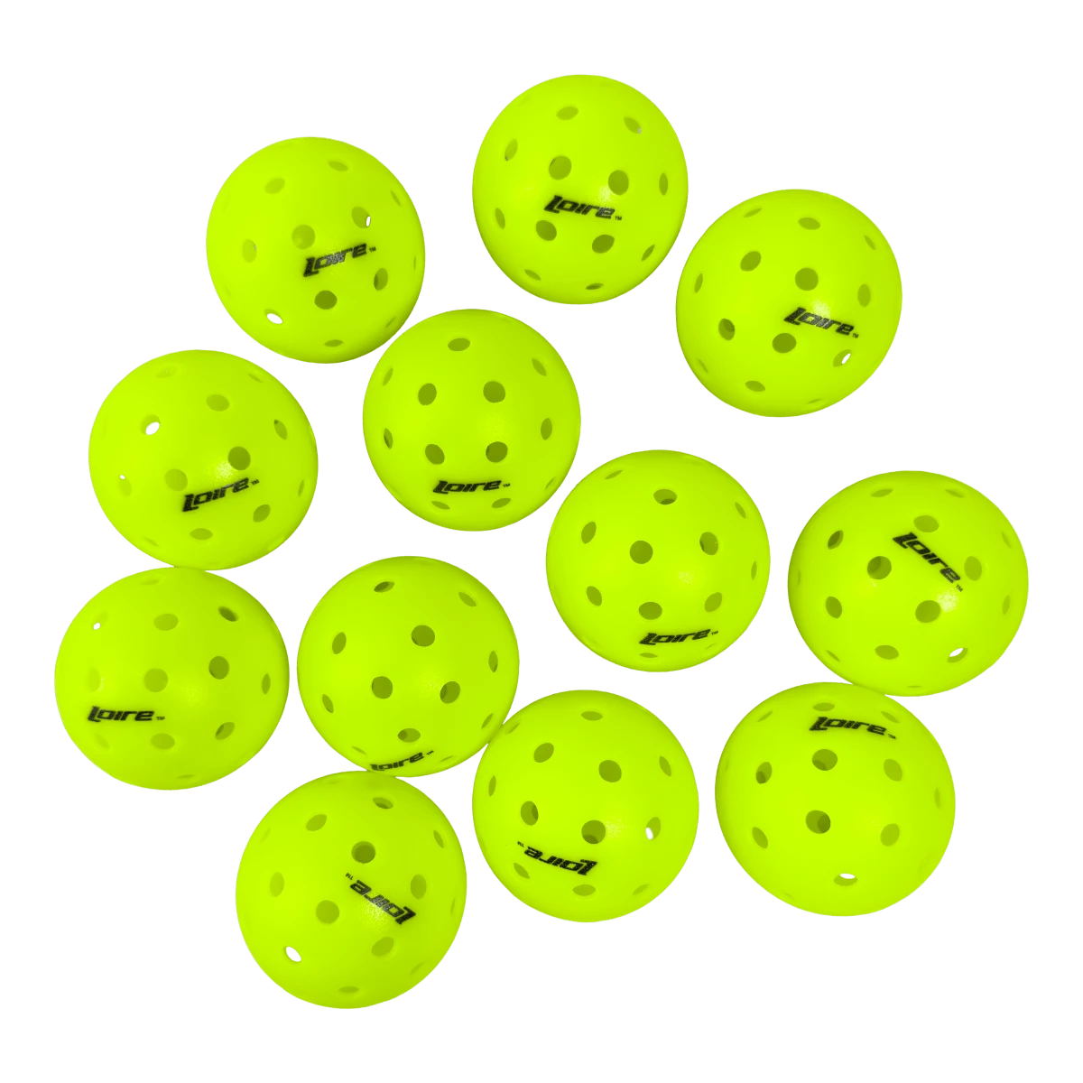 Kit 12 Bolas de Pickelball 40 furos Outdoor Loire