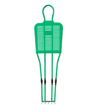 Boneco barreira para treinamento de falta no futebol de aço reclinável premium Velden - Vermelho