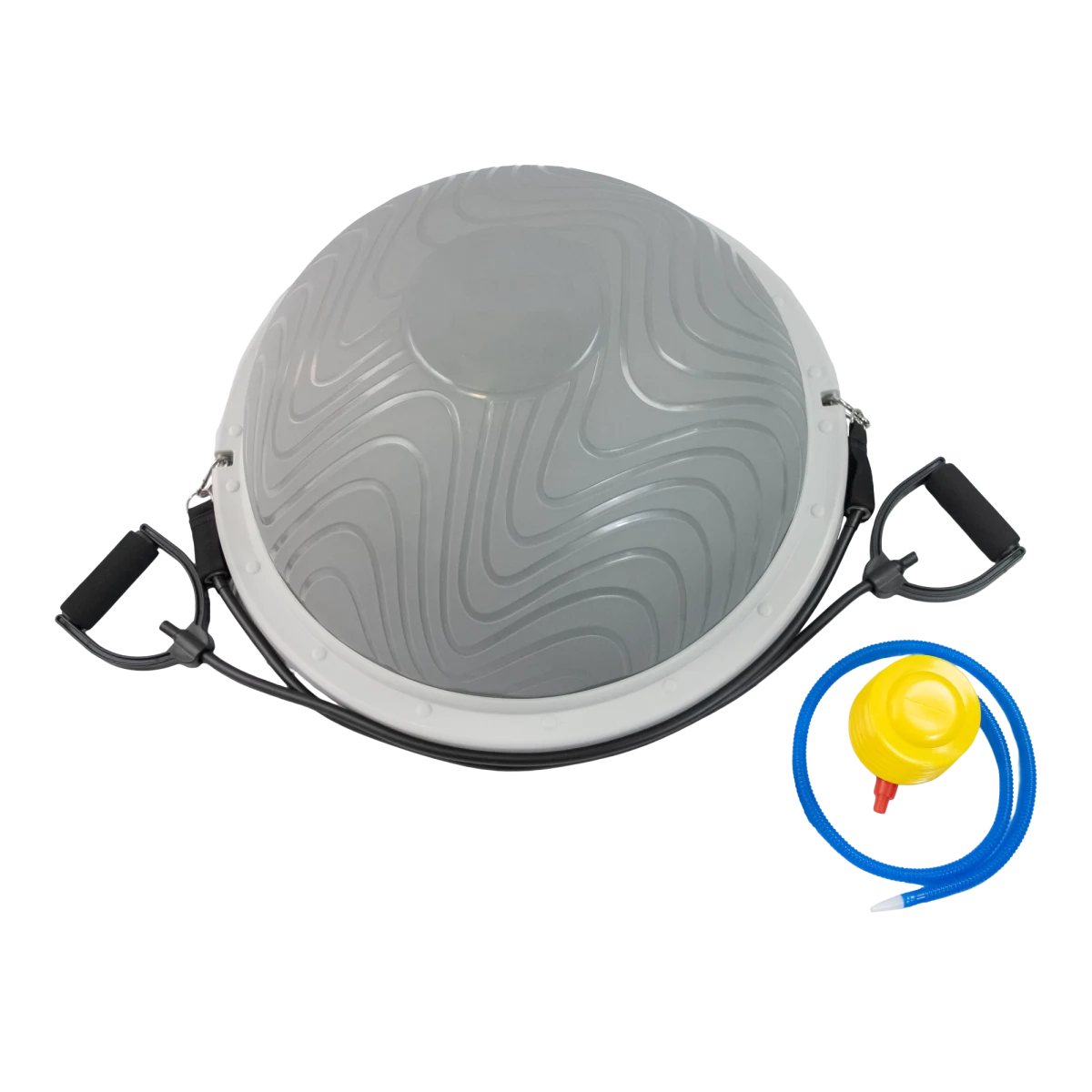 Bosu Meia Bola Inflável 60cm Uso Profissional Alças E Bomba
