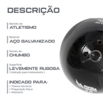 Martelo de atletismo de aço 2,00kg iniciante Pista e Campo - Powered by CBAt - com cabo e empunhadura