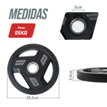 Kit 50kg Anilhas Olímpicas Profissionais Vulcanizadas Envolst