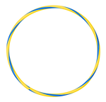 Arco de ginástica rítmica bambolê em espiral 75cm de diâmetro Gracios - Azul e Amarelo