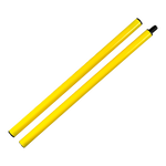 Bastão haste de PVC 1m desmontável em duas partes amarelo Velden